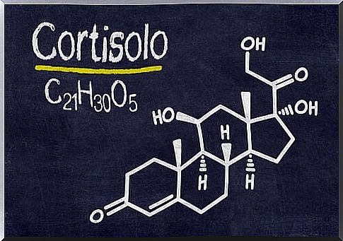 Chemical formula of Cortisol.