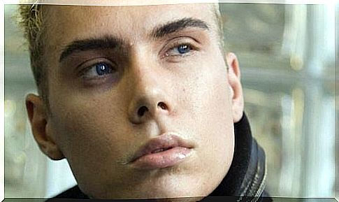 Close-up face of luka magnotta