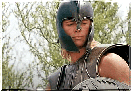 Brad Pitt plays Achilles.