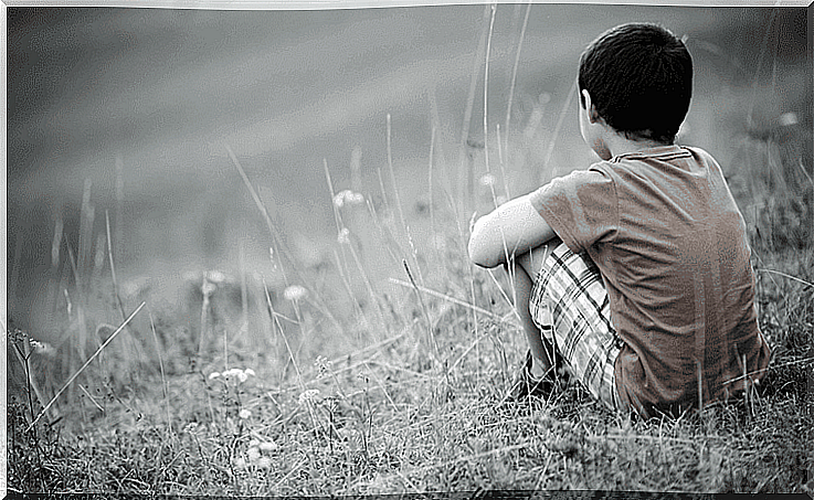 Child sitting from behind